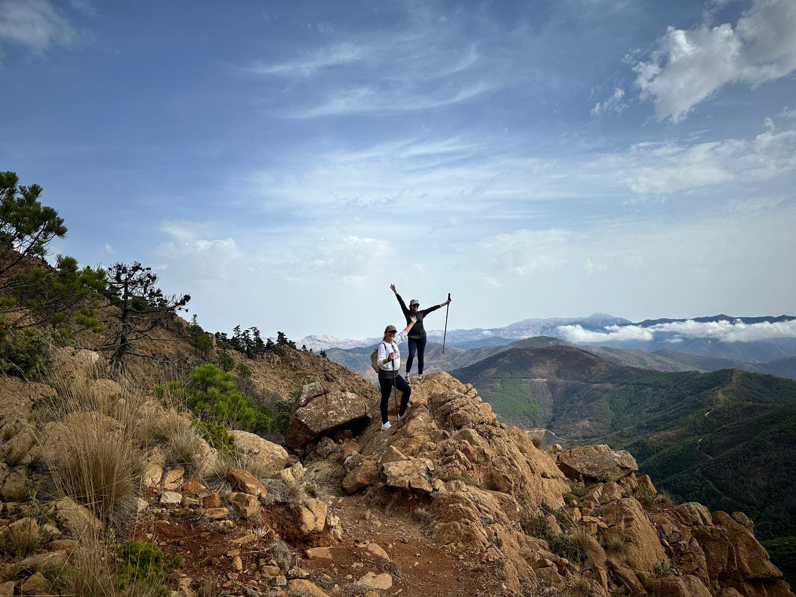 Moving to Spain from the USA offers vast potentials, like hiking the Sierra Nieves mountains pictured here in Malaga.