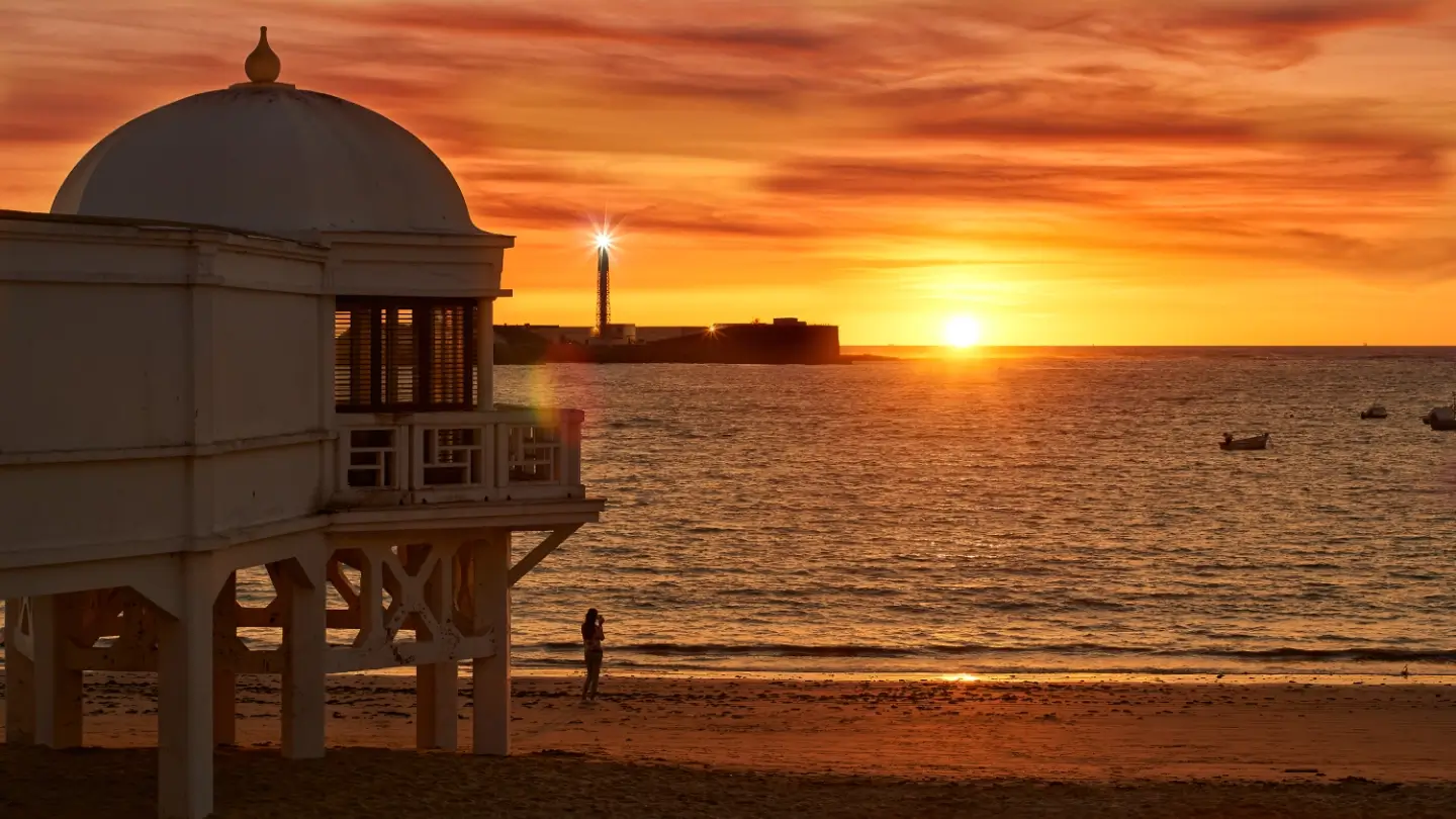 Sunset being enjoyed a guest enjoying a private, multi-day tour of Spain.